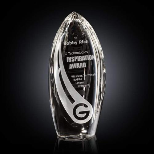 Corporate Awards - Aspire Optical Flame Crystal Award