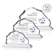 Petersen Full Color White Crystal Award - Full Color Awards