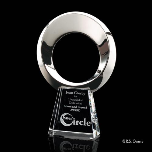 Corporate Awards - Boundless Silver on Optical Circle Metal Award