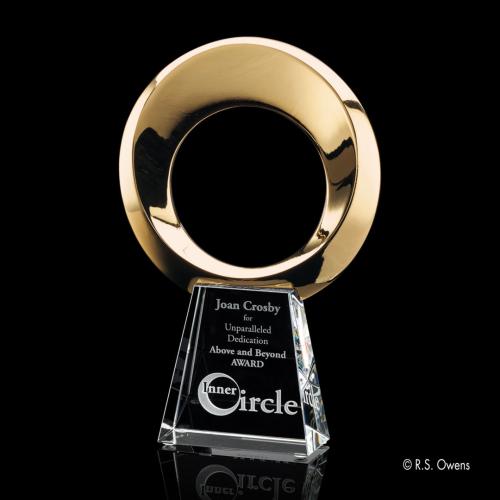 Corporate Awards - Boundless Gold on Optical Circle Metal Award