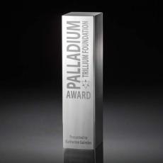 Employee Gifts - Monument Solid Aluminum Obelisk Metal Award