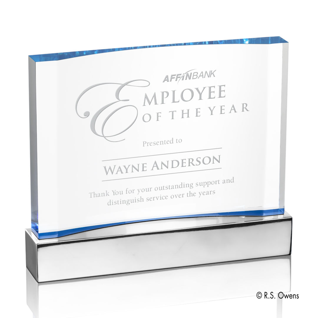 Clear Acrylic Block Award - Rectangle with Bevels