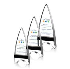 Kent Full Color Black Arch & Crescent Crystal Award - Full Color Awards