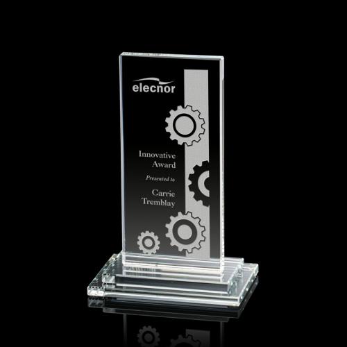 Corporate Awards - Santorini Clear Rectangle Crystal Award