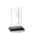 Santorini Black Rectangle Crystal Award