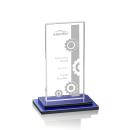 Santorini Blue Rectangle Crystal Award