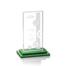 Santorini Green Rectangle Crystal Award