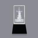 Robson 3D Black on Base Obelisk Crystal Award