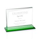 Mirela Green  Rectangle Crystal Award