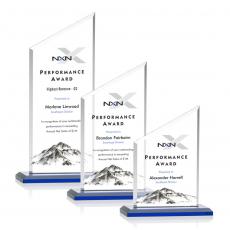 Employee Gifts - Conacher Full Color Blue Peak Crystal Award
