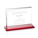 Mirela Red  Rectangle Crystal Award