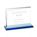 Mirela Sky Blue  Rectangle Crystal Award