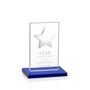 Dallas Star Blue/Silver Rectangle Crystal Award