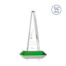 Majestic Tower Green  Pyramid Crystal Award