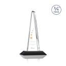 Majestic Tower Black Pyramid Crystal Award