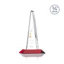 Majestic Tower Red  Pyramid Crystal Award