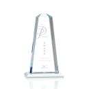 Pinnacle White Obelisk Crystal Award