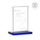 Manhattan Blue Rectangle Crystal Award