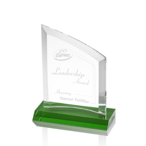 Corporate Awards - Templar Green  Peak Crystal Award