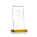 Edmonton Amber Rectangle Crystal Award