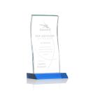 Edmonton Sky Blue Rectangle Crystal Award