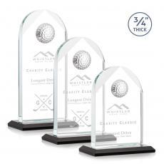 Employee Gifts - Blake Golf Black Arch & Crescent Crystal Award