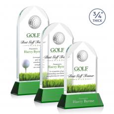 Employee Gifts - Blake Golf on Newhaven Full Color Green Arch & Crescent Crystal Award