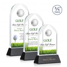 Employee Gifts - Blake Golf on Newhaven Full Color Black Arch & Crescent Crystal Award