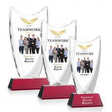 Employee Gifts - Dawkins Full Color Red Peak Crystal Award