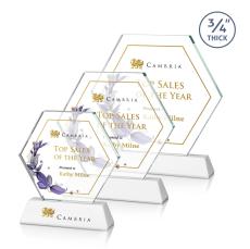Ralston Full Color White Crystal Award - Crystal Awards