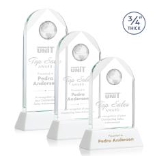 Blake Globe on Newhaven - White - Crystal Awards