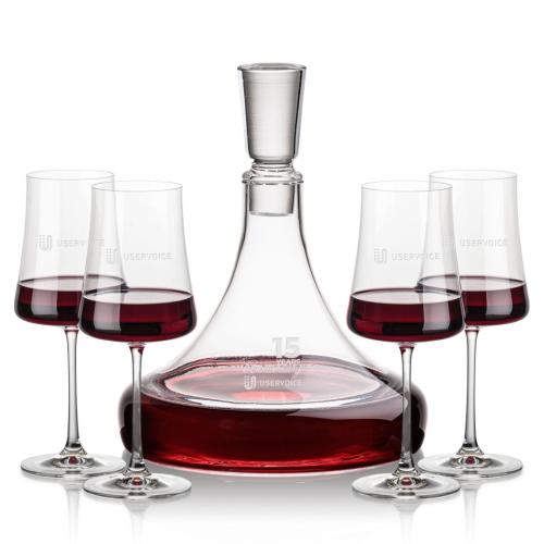 Corporate Recognition Gifts - Etched Barware - Ashby Decanter & Dakota Wine