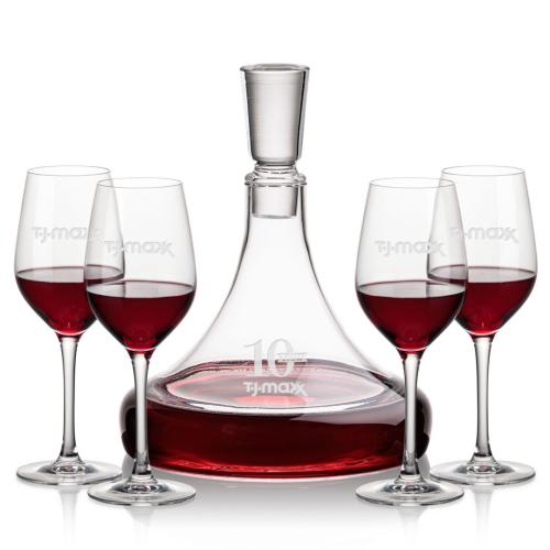 Corporate Recognition Gifts - Etched Barware - Ashby Decanter & Lethbridge Wine