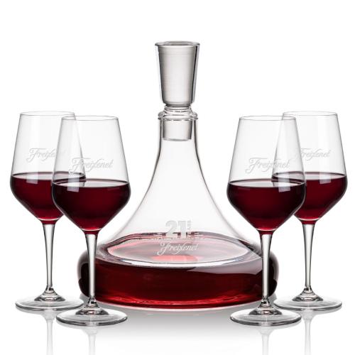 Corporate Recognition Gifts - Etched Barware - Ashby Decanter & Germain Wine