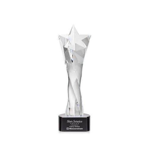 Corporate Awards - Arlington Black on Paragon Base Star Crystal Award
