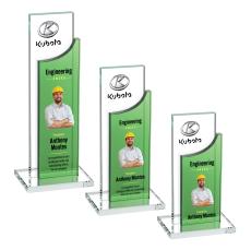 Maranella Full Color Green Obelisk Crystal Award - Crystal Awards