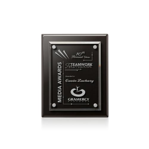 Corporate Awards - Award Plaques - Caledon Plaque - Black/Silver