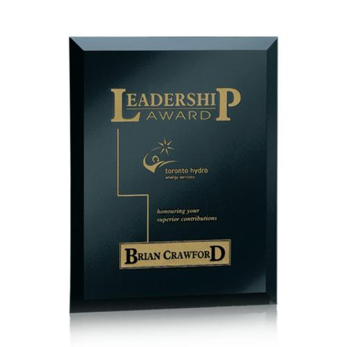 Corporate Awards - Employee Awards - Employee of the Year Plaques - Mirror Plaque - Black