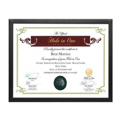 Corporate Recognition Gifts - Picture Frames - Acacia Certificate Holder