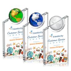 Axis Globe Full Color Spheres Crystal Award - Crystal Awards