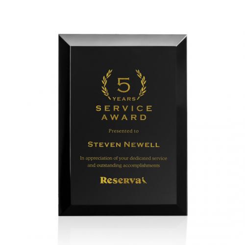 Corporate Awards - Award Plaques - Merano - Black/Gold 