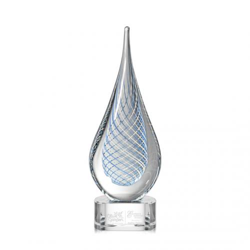 Corporate Awards - Glass Awards - Beasley Clear Abstract / Misc Art Glass Award