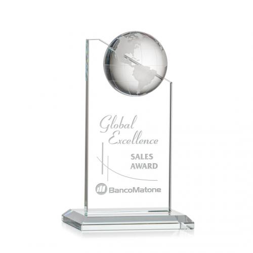 Corporate Awards - Crystal Awards - Arden Globe Optical Spheres Crystal Award
