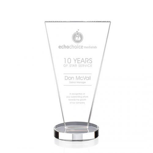 Corporate Awards - Crystal Awards - Obelisk Tower Awards - Burney Starfire Obelisk Crystal Award