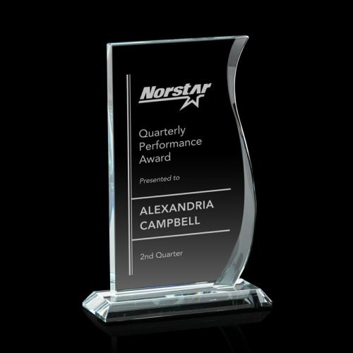 Corporate Awards - Elora Rectangle Crystal Award