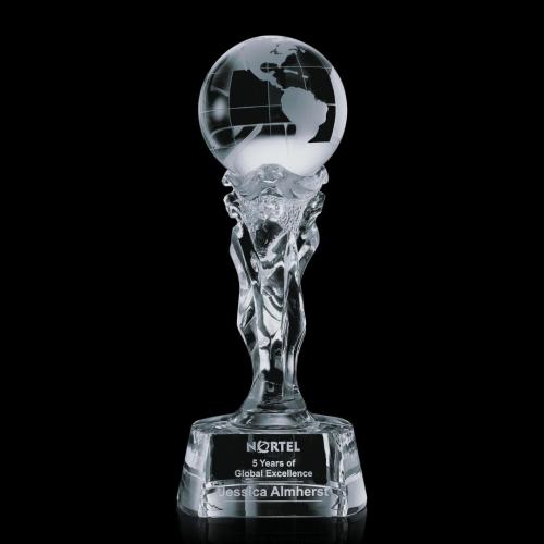 Corporate Awards - Crystal Awards - Athena Globe People Crystal Award