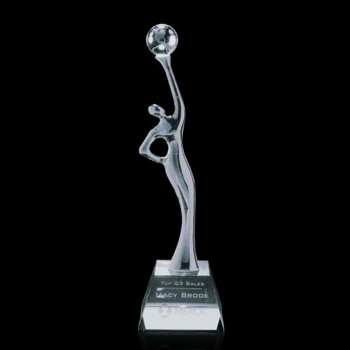 Corporate Awards - Crystal Awards - Goddess of the Universe People Metal Award
