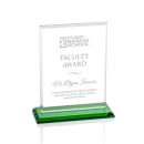Vitalia Green Rectangle Crystal Award