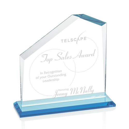 Corporate Awards - Fairmont Sky Blue  Peak Crystal Award