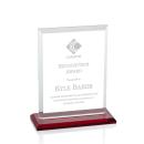 Denison Red  Rectangle Crystal Award
